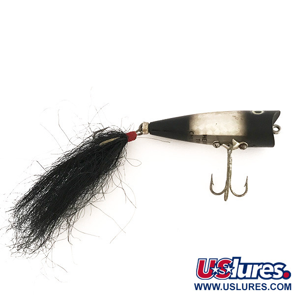Vintage   Heddon Tiny Chugger, 1/3oz Black / Rainbow fishing lure #8210