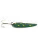 Vintage  Worth Chippewa Steel Spoon, 3/5oz Green / Yellow / Nickel fishing spoon #8211