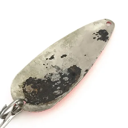 Vintage Rainbow Plastics, 3/5oz Nickel / Pink fishing spoon #8212