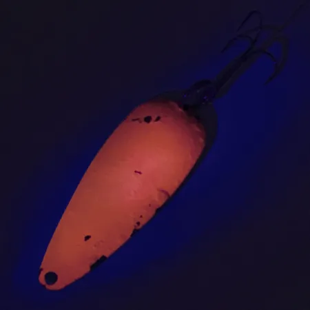 Vintage Rainbow Plastics, 3/5oz Nickel / Pink fishing spoon #8212