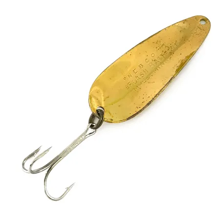 Vintage Nebco FlashBait 266, 1/3oz Hammered Gold fishing spoon #8214