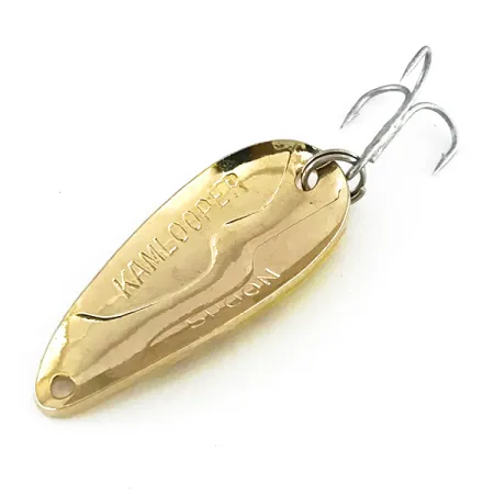 Vintage Acme Kamlooper, 2/5oz Yellow / Red / Nickel / Gold fishing spoon #8242