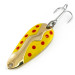 Vintage  Acme Kamlooper, 2/5oz Yellow / Red / Nickel / Gold fishing spoon #8242