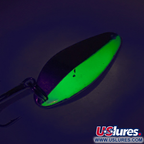 Vintage   Acme Little Cleo UV, 1/4oz Nickel / Green fishing spoon #8243