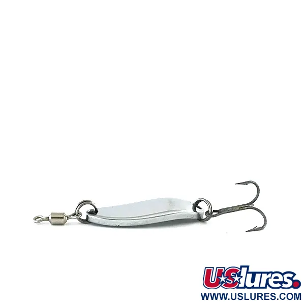 Vintage  Luhr Jensen Krocodile, 1/4oz Nickel fishing spoon #8250