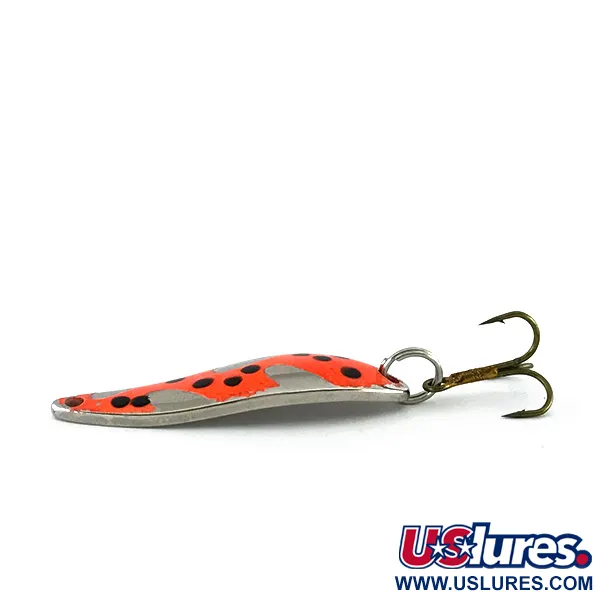 Vintage Acme Fiord Spoon UV, 1/4oz Red / Nickel fishing spoon #8260