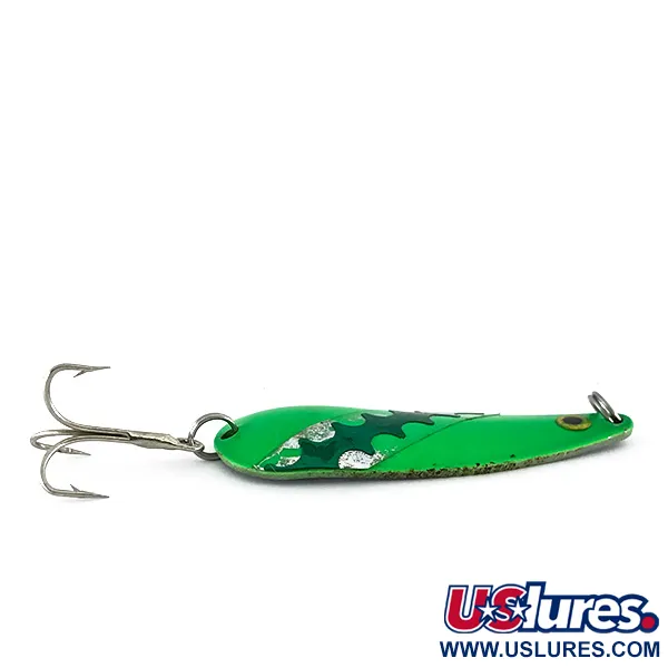 Vintage Moriyama, 1oz Green / Nickel fishing spoon #8263
