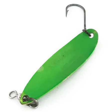 Vintage Luhr Jensen Krocodile Die #5 UV, 1oz Green fishing spoon #8270