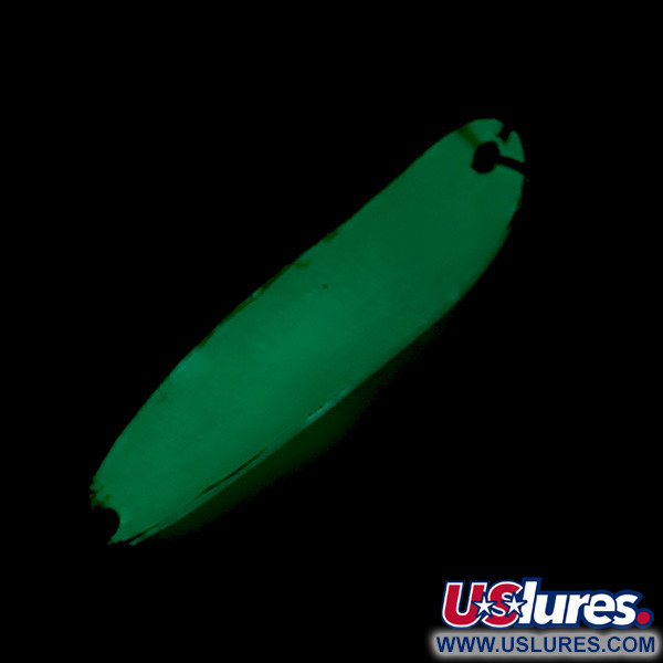 Vintage  Luhr Jensen Krocodile Die #5 UV, 1oz Green fishing spoon #8270