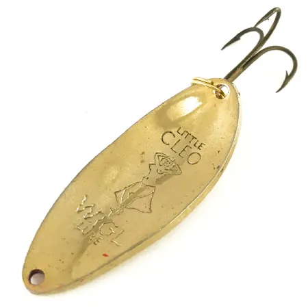 Vintage Seneca Little Cleo (Hula Girl), 2/3oz Gold / Red fishing spoon #8272