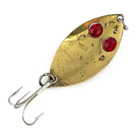 Vintage Hofmann’s Lures  Red Eye junior, 2/5oz Brass / Red fishing spoon #8275