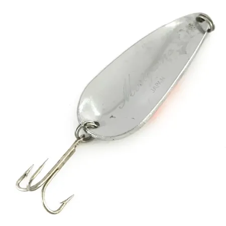 Vintage  Moriyama, 3/5oz Nickel / Red fishing spoon #8278