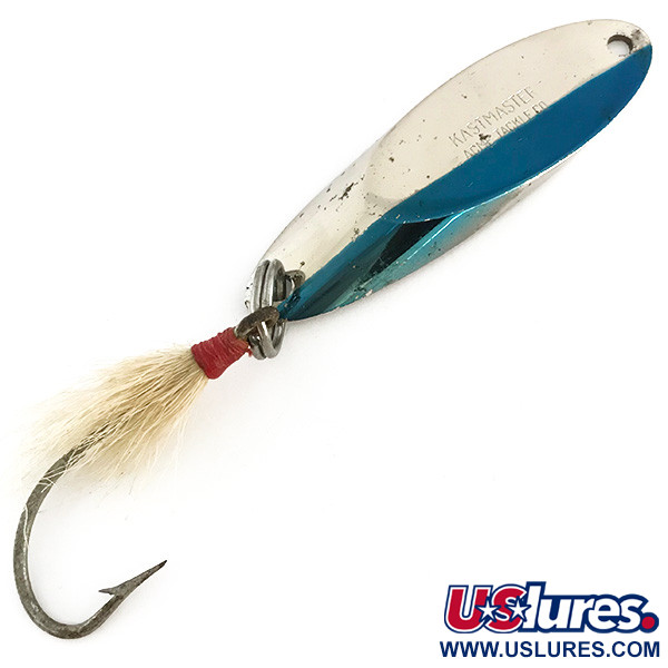 Vintage  Acme Kastmaster , 2 3/4oz Nickel / Blue fishing spoon #8284