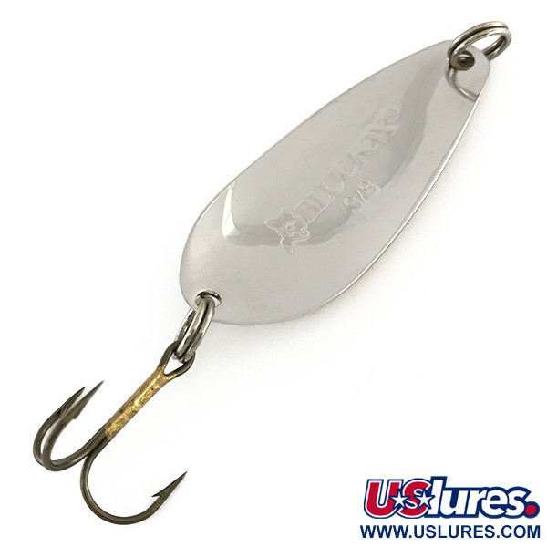Vintage   Blue Fox Strobe Tear Drop Spoon, 2/5oz Hammered Nickel fishing spoon #8286