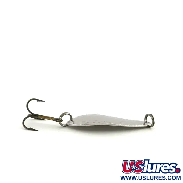 Vintage   Blue Fox Strobe Tear Drop Spoon, 2/5oz Hammered Nickel fishing spoon #8286