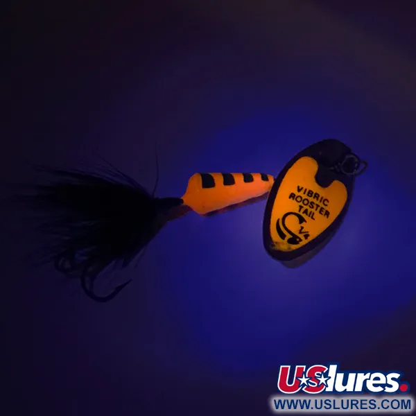 Vintage  Yakima Bait Vibric Rooster Tail UV, 1/4oz  spinning lure #8291