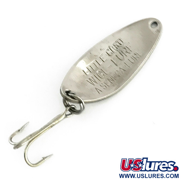 Vintage  Seneca Little Cleo, 1/4oz Nickel / Silver fishing spoon #8302