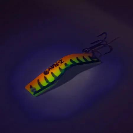 Vintage Z-RAY Lures Z-Ray Model 115 UV, 1/8oz Fir Tiger fishing spoon #8303