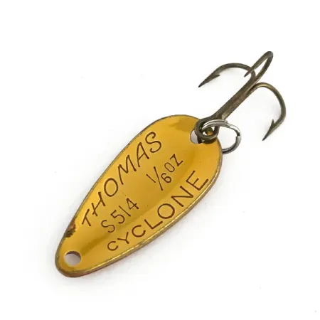 Vintage Thomas Cyclone, 1/8oz Red Trout fishing spoon #8306