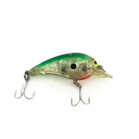 Vintage Norman Little N , 1/4oz Transparent / Rainbow Green fishing lure #8309