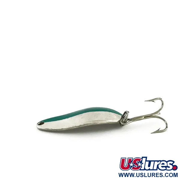 Vintage  Seneca Little Cleo, 1/4oz Nickel / Green fishing spoon #8316