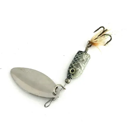 Vintage Blue Fox Flash Deep Runner, 3/16oz Rainbow Silver spinning lure #8318