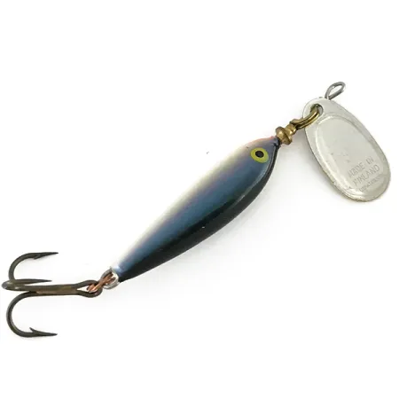 Vintage Blue Fox Vibrax Minnow Spin 1, 1/8oz Nickel spinning lure #8320