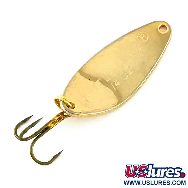 Vintage Acme Little Cleo UV, 1/4oz Nickel / Orange fishing spoon #8322