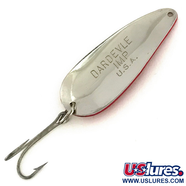 Vintage  Eppinger Dardevle Imp, 2/5oz Red / White / Nickel fishing spoon #8327