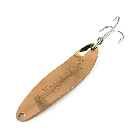 Vintage Eppinger Dardevle Cop-E-Cat 7300, 1/3oz Hammered Copper fishing spoon #8328