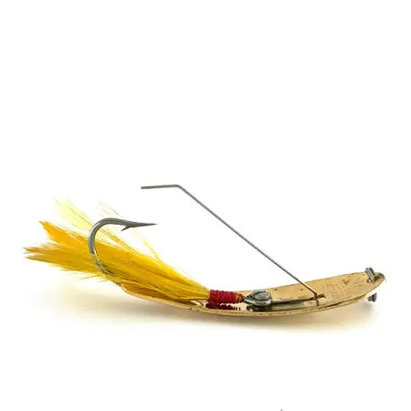 Vintage Weedless Hopkins 238 Hammered Spoon, 1/4oz Gold fishing spoon #8331