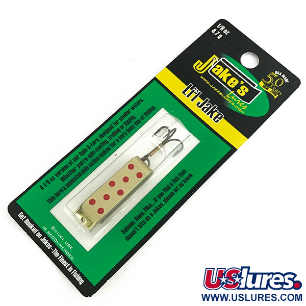   Jake's Lures Lil Jake, 3/16oz Gold / Red fishing spoon #8336