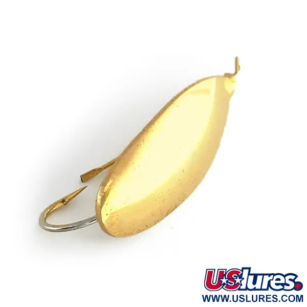 Vintage   Weedless Johnson Silver Minnow, 3/16oz Gold fishing spoon #8361