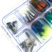  Creme Lure Co Kit Creme Maxi Tail 100pcs & 19 jig heads,  Blue / Red / Yellow / Green / Silver / Gold / Black / Brown fishing #8368