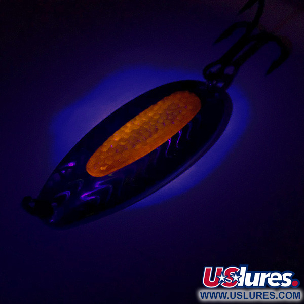 Vintage   Blue Fox Rattlin Pixee UV, 3/4oz Blue / Red fishing spoon #8373