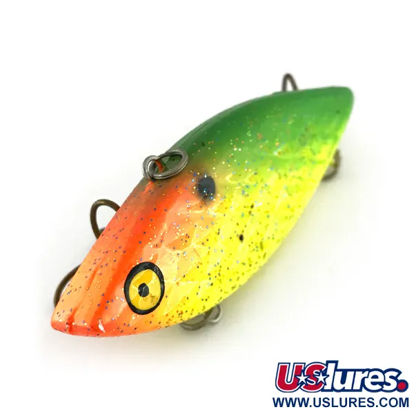 Vintage   Strike King Diamond Shad , 1/2oz Yellow / Green / Red fishing lure #8379