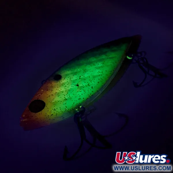 Vintage   Strike King Diamond Shad , 1/2oz Yellow / Green / Red fishing lure #8379