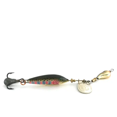 Vintage Blue Fox Vibrax Minnow Spin 1 Chaser, 2/5oz Silver / Trout spinning lure #8398