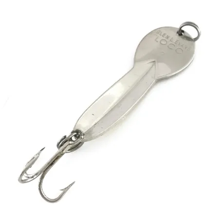 Vintage Glen Evans Loco 3, 3/5oz Nickel / Gold fishing spoon #16112