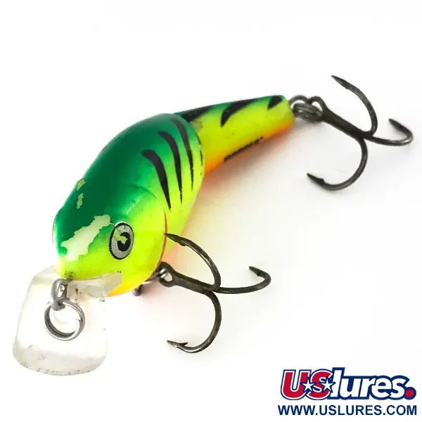 Vintage Rapala Shallow Shad Rap 07, 1/4oz FT (Fire Tiger) fishing lure #8416