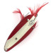 Vintage  Eppinger Weedless Dardevle Dardevlet, 3/4oz Red / White / Nickel fishing spoon #8424