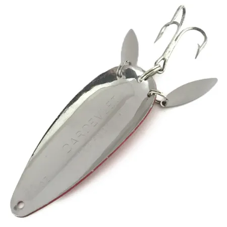 Vintage Eppinger Dardevle Dardevlet Klicker, 3/4oz Red / White / Nickel fishing spoon #8428