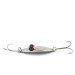 Vintage  Eppinger Red Eye Wiggler , 1oz Nickel / Red fishing spoon #8431