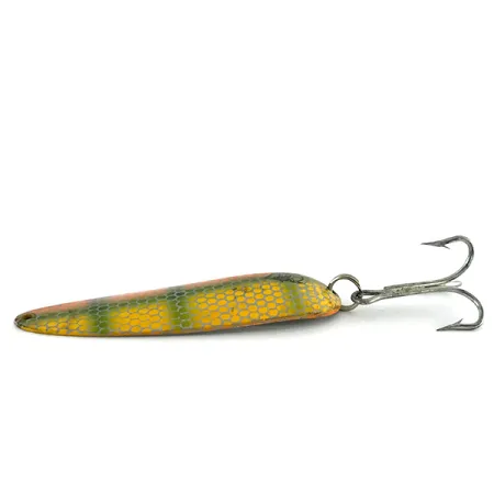 Vintage Eppinger Dardevle, 1oz Orange / Green / Nickel fishing spoon #8432