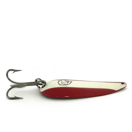 Vintage Eppinger Dardevle Dardevlet , 3/4oz Red / White / Nickel fishing spoon #8433