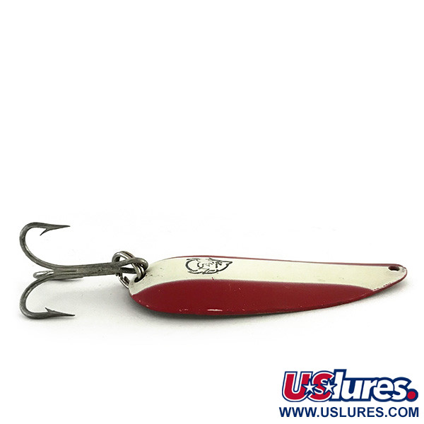 Vintage  Eppinger Dardevle Dardevlet , 3/4oz Red / White / Nickel fishing spoon #8433
