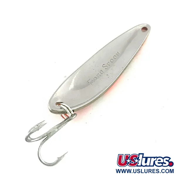 Vintage Acme Fiord Spoon UV, 1/4oz Red / Black / Nickel fishing spoon #8436