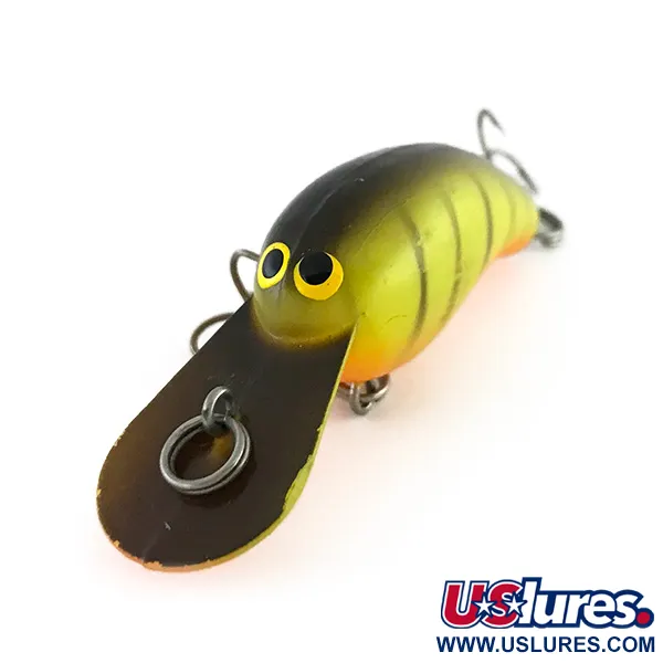 Vintage Norman Deep Tiny N UV, 1/8oz Yellow Tiger fishing lure #8444