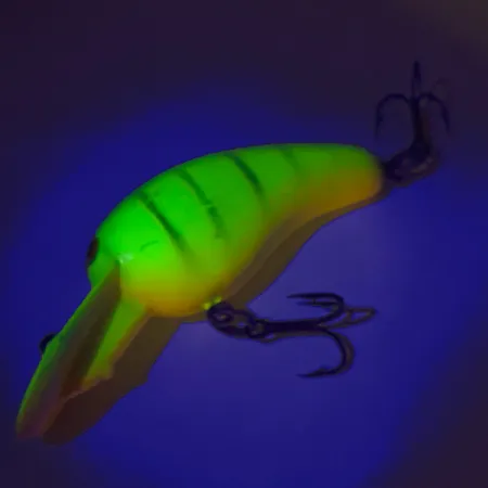 Vintage Norman Deep Tiny N UV, 1/8oz Yellow Tiger fishing lure #8444