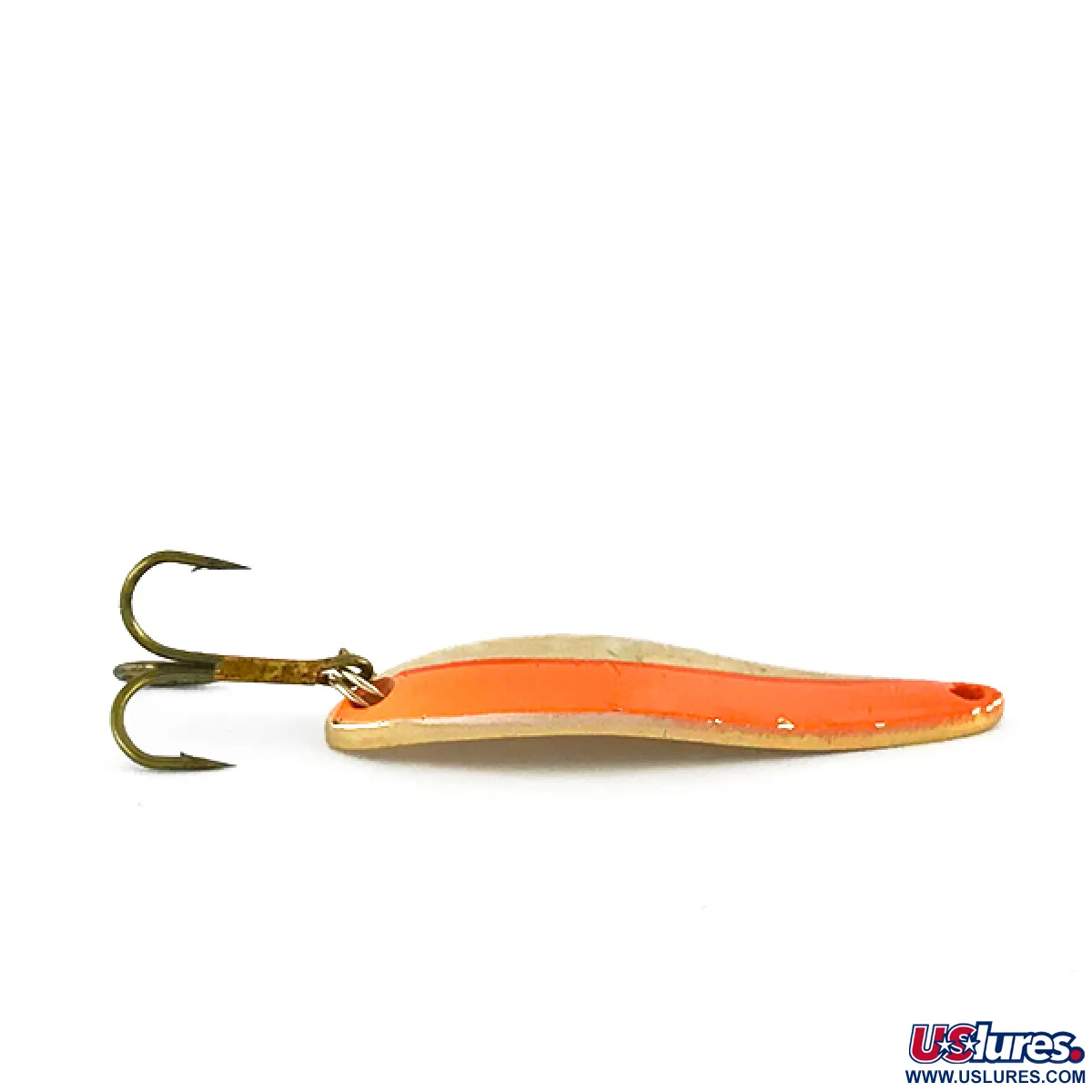 Vintage Acme Fiord Spoon, 1/4oz Gold / Orange fishing spoon #8457